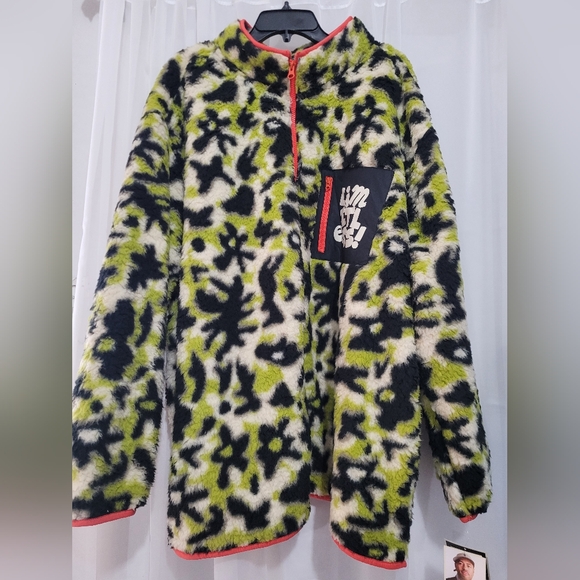 Black History Month Plus Size Limitless Faux Fur Jacket - Ivory Animal Icon 4X - Picture 4 of 13